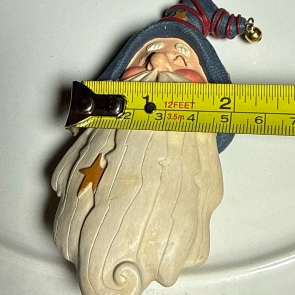 Santa Wizard Ornament Santa Celestial Hat Stars Christmas Halloween Santa Resin